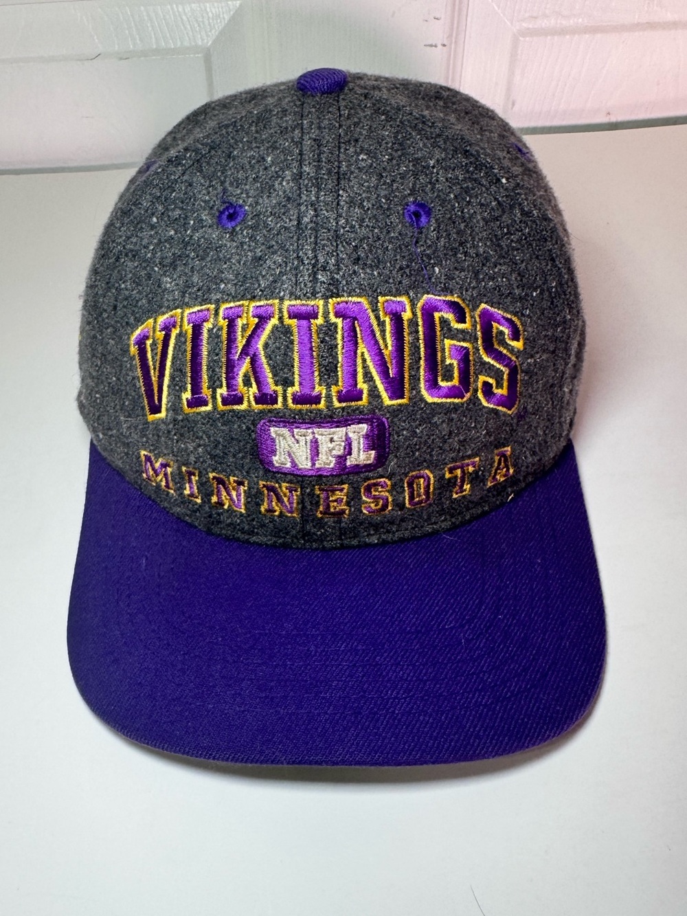 Vintage Minnesota Vikings NFL Wool Snapback Hat - AJ Pearson